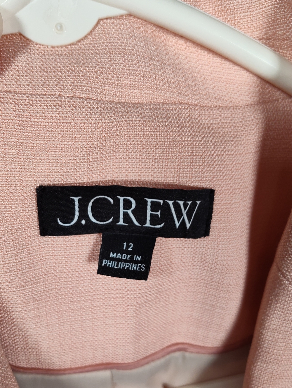 NEW J. Crew Arden Blazer in Luster Canvas Peach Petal Pink 12 - Picture 10 of 14